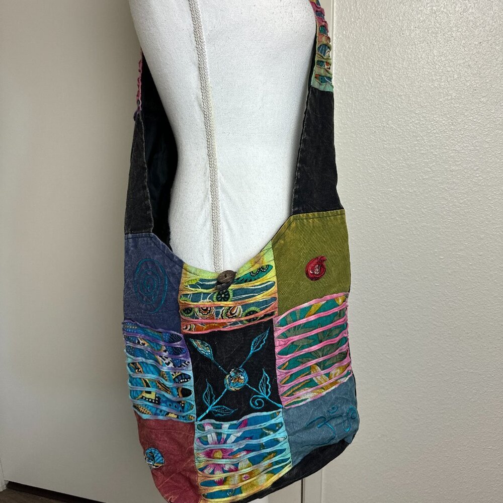 NWOT Boho Hippie Sling Pouch Crossbody Bag Colorful